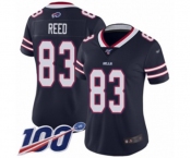 Women's Buffalo Bills #83 Andre Reed Limited Navy Blue Inverted Legend 100th Season Football Jersey