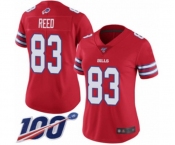 Women's Buffalo Bills #83 Andre Reed Limited Red Rush Vapor Untouchable 100th Season Football Jersey