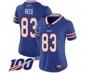 Women's Buffalo Bills #83 Andre Reed Royal Blue Team Color Vapor Untouchable Limited Player 100th Season Football Jersey