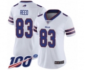 Women's Buffalo Bills #83 Andre Reed White Vapor Untouchable Limited Player 100th Season Football Jersey