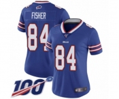 Women's Buffalo Bills #84 Jake Fisher Royal Blue Team Color Vapor Untouchable Limited Player 100th Season Football Jersey