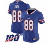 Women's Buffalo Bills #88 Dawson Knox Royal Blue Team Color Vapor Untouchable Limited Player 100th Season Football Jersey