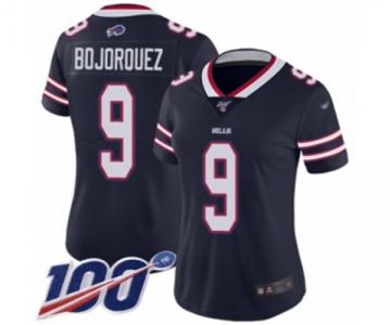 Women's Buffalo Bills #9 Corey Bojorquez Limited Navy Blue Inverted Legend 100th Season Football Jersey