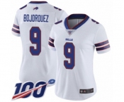 Women's Buffalo Bills #9 Corey Bojorquez White Vapor Untouchable Limited Player 100th Season Football Jersey