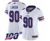 Women's Buffalo Bills #90 Shaq Lawson White Vapor Untouchable Limited Player 100th Season Football Jersey