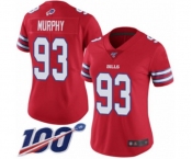 Women's Buffalo Bills #93 Trent Murphy Limited Red Rush Vapor Untouchable 100th Season Football Jersey