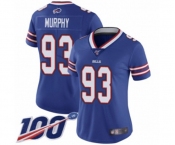 Women's Buffalo Bills #93 Trent Murphy Royal Blue Team Color Vapor Untouchable Limited Player 100th Season Football Jersey