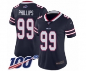 Women's Buffalo Bills #99 Harrison Phillips Limited Navy Blue Inverted Legend 100th Season Football Jersey