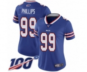 Women's Buffalo Bills #99 Harrison Phillips Royal Blue Team Color Vapor Untouchable Limited Player 100th Season Football Jersey