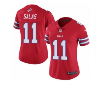Women's Nike Buffalo Bills #11 Greg Salas Limited Red Rush NFL Jersey
