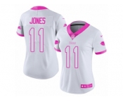 Women's Nike Buffalo Bills #11 Zay Jones Limited White Pink Rush Fashion NFL Jersey Women's Nike Buffalo Bills #11 Zay Jones Limited White Pink Rush Fashion NFL Jersey