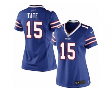 Women's Nike Buffalo Bills #15 Brandon Tate Limited Royal Blue Team Color NFL Jersey