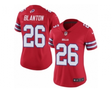 Women's Nike Buffalo Bills #26 Robert Blanton Limited Red Rush NFL Jersey