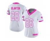 Women's Nike Buffalo Bills #26 Robert Blanton Limited White Pink Rush Fashion NFL Jersey