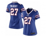 Women's Nike Buffalo Bills #27 Mike Tolbert Limited Royal Blue Team Color NFL Jersey