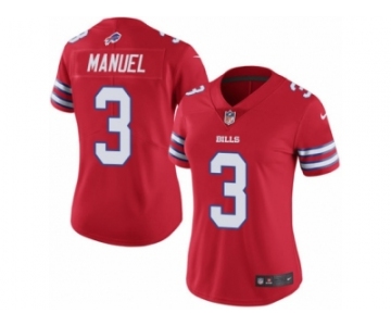 Women's Nike Buffalo Bills #3 E. J. Manuel Limited Red Rush NFL Jersey
