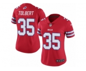 Women's Nike Buffalo Bills #35 Mike Tolbert Limited Red Rush NFL Jersey
