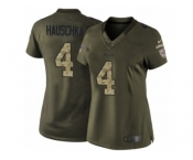 Women's Nike Buffalo Bills #4 Stephen Hauschka Limited Green Salute to Service NFL Jersey