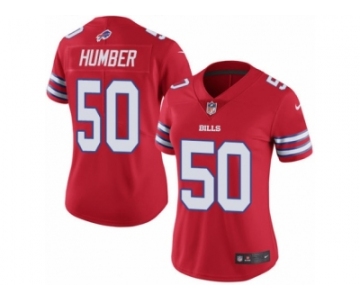 Women's Nike Buffalo Bills #50 Ramon Humber Limited Red Rush NFL Jersey