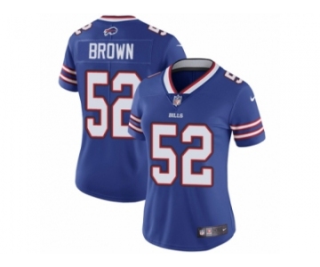 Women's Nike Buffalo Bills #52 Preston Brown Vapor Untouchable Limited Royal Blue Team Color NFL Jersey
