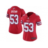 Women's Nike Buffalo Bills #53 Zach Brown Limited Red Rush NFL Jersey