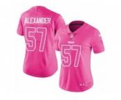 Women's Nike Buffalo Bills #57 Lorenzo Alexander Limited Pink Rush Fashion NFL Jersey