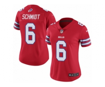 Women's Nike Buffalo Bills #6 Colton Schmidt Limited Red Rush NFL Jersey