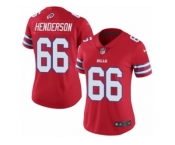 Women's Nike Buffalo Bills #66 Seantrel Henderson Limited Red Rush NFL Jersey
