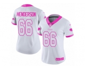 Women's Nike Buffalo Bills #66 Seantrel Henderson Limited White Pink Rush Fashion NFL Jersey
