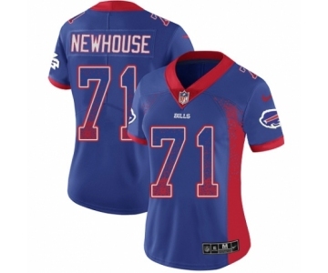 Women's Nike Buffalo Bills #71 Marshall Newhouse Limited Royal Blue Rush Drift Fashion NFL Jersey