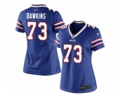 Women's Nike Buffalo Bills #73 Dion Dawkins Limited Royal Blue Team Color NFL Jersey