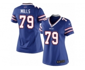 Women's Nike Buffalo Bills #79 Jordan Mills Limited Royal Blue Team Color NFL Jersey