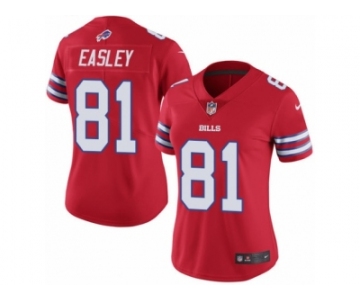 Women's Nike Buffalo Bills #81 Marcus Easley Limited Red Rush NFL Jersey