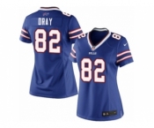 Women's Nike Buffalo Bills #82 Jim Dray Limited Royal Blue Team Color NFL Jersey