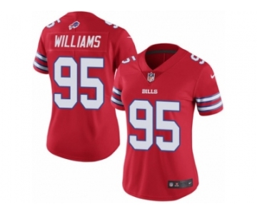 Women's Nike Buffalo Bills #95 Kyle Williams Limited Red Rush NFL Jersey