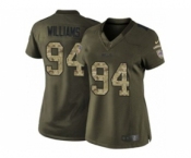 nike women nfl jerseys buffalo bills #94 williams army green[nike Limited Salute To Service]