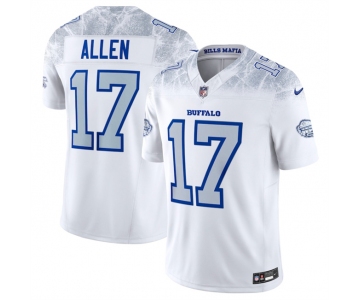 Youth Buffalo Bills #17 Josh Allen White 2025 F.U.S.E. “Rivalries” Vapor Untouchable Stitched Football Jersey