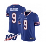 Youth Buffalo Bills #9 Corey Bojorquez Royal Blue Team Color Vapor Untouchable Limited Player 100th Season Football Jersey