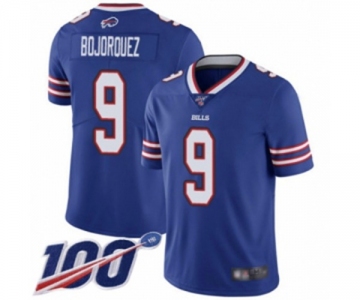 Youth Buffalo Bills #9 Corey Bojorquez Royal Blue Team Color Vapor Untouchable Limited Player 100th Season Football Jersey