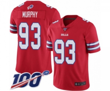 Youth Buffalo Bills #93 Trent Murphy Limited Red Rush Vapor Untouchable 100th Season Football Jersey