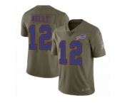 Youth Nike Buffalo Bills #12 Jim Kelly Limited Olive 2017 Salute to Service NFL Jersey