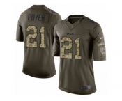 Youth Nike Buffalo Bills #21 Jordan Poyer Limited Green Salute to Service NFL Jersey