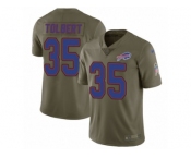 Youth Nike Buffalo Bills #35 Mike Tolbert Limited Olive 2017 Salute to Service NFL Jersey