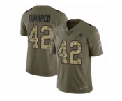 Youth Nike Buffalo Bills #42 Patrick DiMarco Limited Olive Camo 2017 Salute to Service NFL Jersey