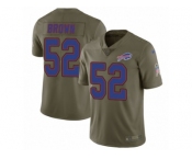 Youth Nike Buffalo Bills #52 Preston Brown Limited Olive 2017 Salute to Service NFL Jersey