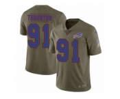 Youth Nike Buffalo Bills #91 Cedric Thornton Limited Black 2016 Salute to Service NFL Jersey