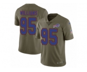 Youth Nike Buffalo Bills #95 Kyle Williams Limited Olive 2017 Salute to Service NFL Jersey