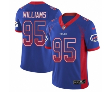 Youth Nike Buffalo Bills #95 Kyle Williams Limited Royal Blue Rush Drift Fashion NFL Jersey