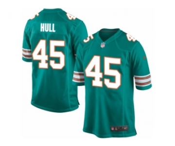 Men Nike Miami Dolphins #45 Mike Hull Game Aqua Green Alternate NFL Jersey