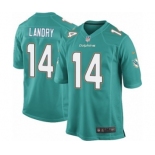 Men's Nike Miami Dolphins #14 Jarvis Landry Game Aqua Green Team Color NFL Jersey
